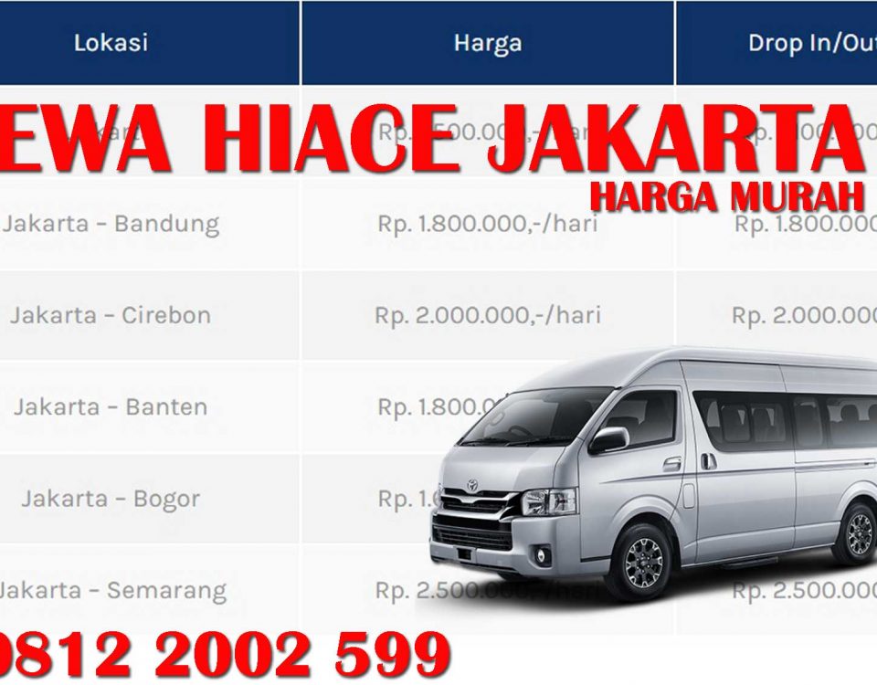 paket sewa hiace Jakarta harga murah